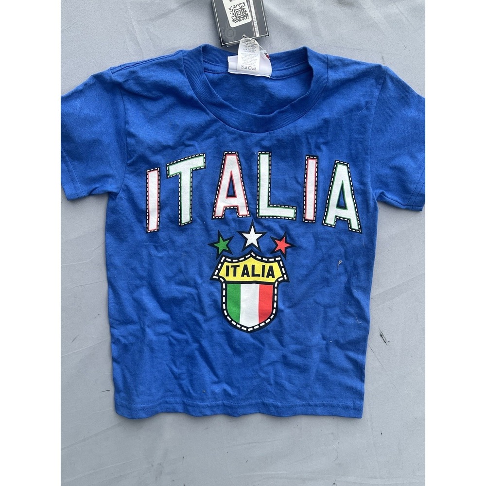Vintage Mad‎ Engine Italia Soccer Kids Shirt Blue Size Small 4